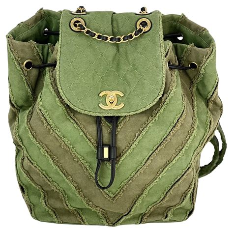 green chanel backpack